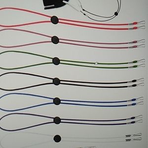 7 pcs kids lanyards for face masks in variety of colors. Adjustable strap